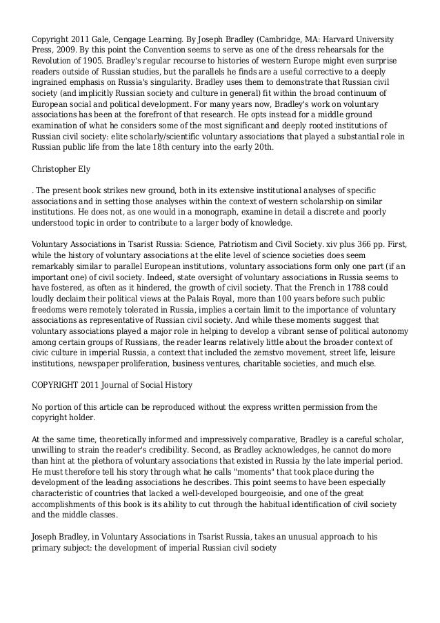 Voluntary Associations in Tsarist Russia: Science, Patriotism, and Civil Society